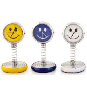 Smiley Design Spring Table Clock