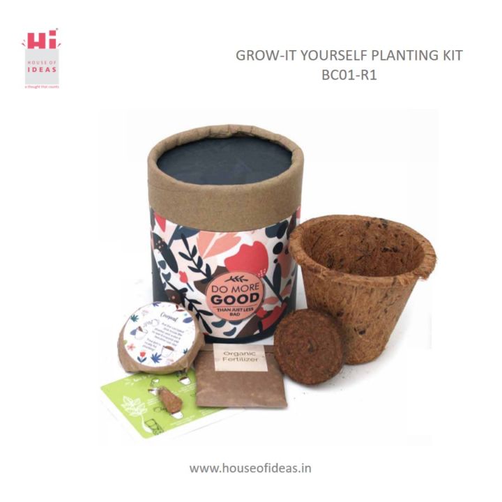 GROW- IT YOURSELF PLANTING KIT |Gift Box for Nature Lovers | Throw and ...