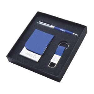 Card Holder, Keychain and Pain – Blue