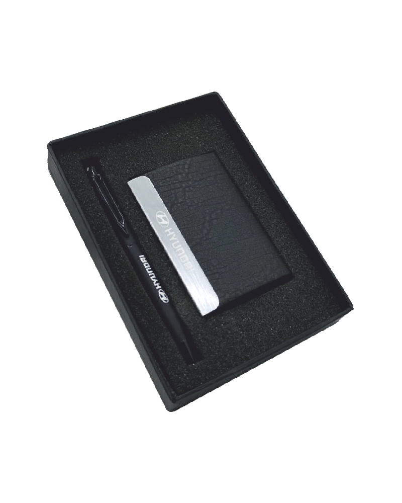 Card Holder and Pen – Black