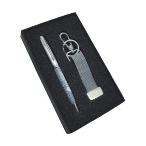 Keychain and Pen – Grey