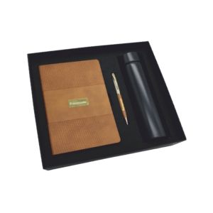 Notebook, Pend and Bottle – Brown