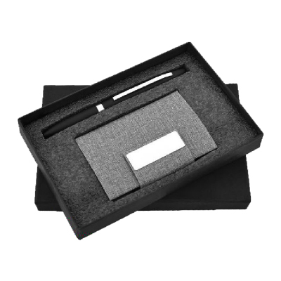 Card Holder and Pen – Grey Flap