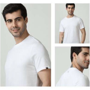 M&S Round Neck T-Shirts -White