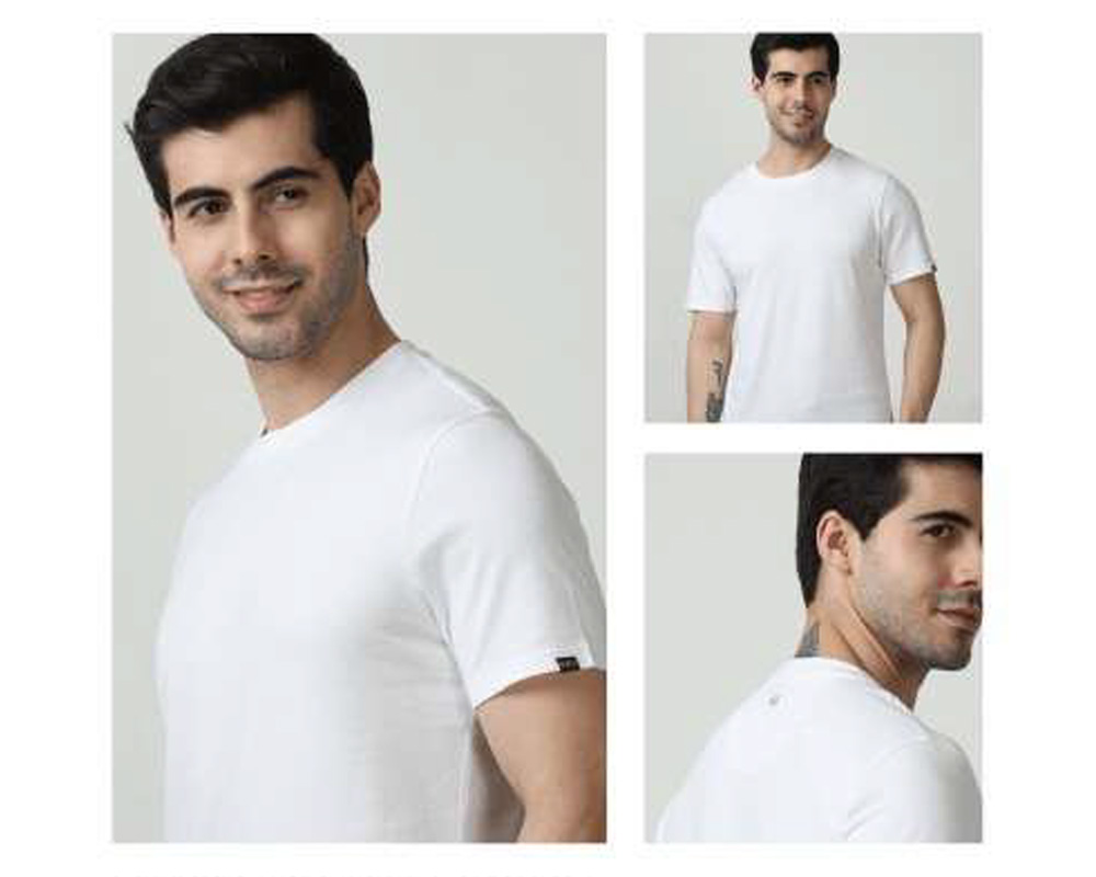 M&S Round Neck T-Shirts -White