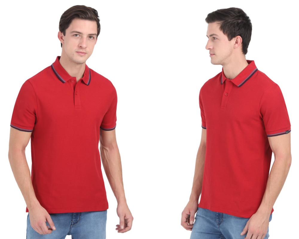 Marks & Spencer Polo T-Shirts I 100% Cotton Plain- Red