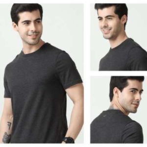 M&S Round Neck T-Shirts -Charcoal grey