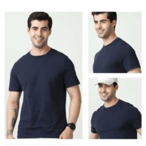 M&S Round Neck T-Shirts -Navy Blue