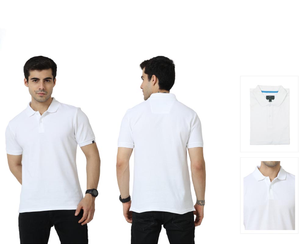 Marks & Spencer 100% Cotton Polo T-Shirts- White