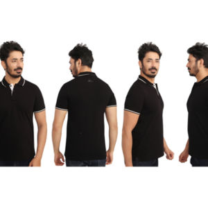 Monte Carlo Poly Cotton Tipping Tshirt – Black Color