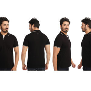 Monte Carlo Poly Cotton Tipping Tshirt – Black Color