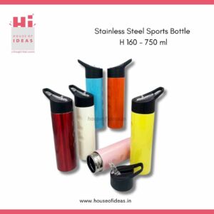 Stainless Steel Sports Bottle H 160 – 750 ml