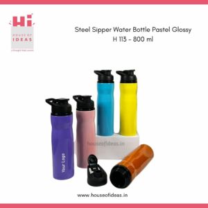 Steel Sipper Water Bottle Pastel Glossy H 113 – 800 ml