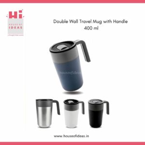 Double Wall Travel Mug with Handle 400 ml