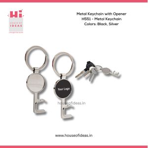 Metal Keychain with Opener