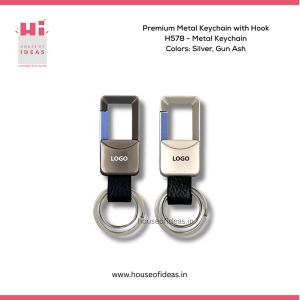 H578-Premium Metal Keychain with Hook