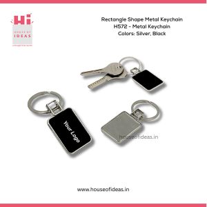 H572-Rectangle Shape Metal Keychain