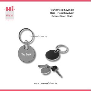 H511-Round Metal Keychain