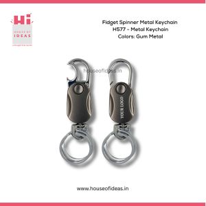 H577-Fidget Spinner Metal Keychain