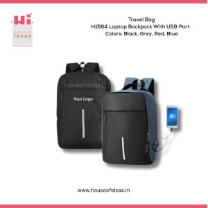 H1564-Laptop Backpack With USB Port