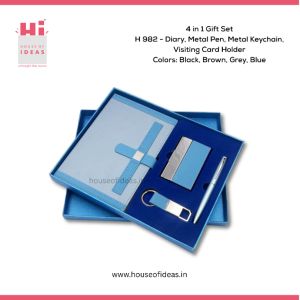 H982-Diary, Metal Pen, Metal Keychain, Visiting Card Holder