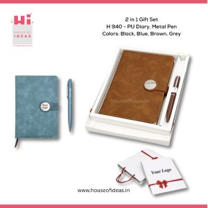 H940-PU Diary, Metal Pen
