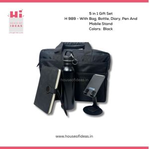 H989-With Bag. Bottle, Diary, Pen And  Mobile Stand