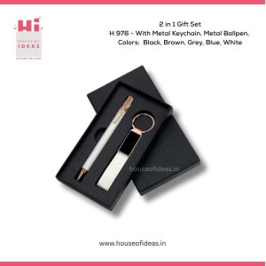 H976-With Metal Keychain, Metal Ballpen