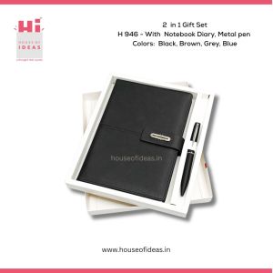 H946-With Notebook Diary. Metal pen