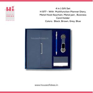 H977-With Multifunction Planner Diary, Metal Hook Keychain, Metal pen, Buisness Card Holder