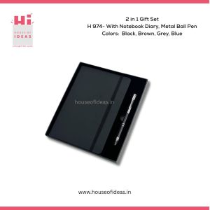 H974-With Notebook Diary, Metal Ball Pen